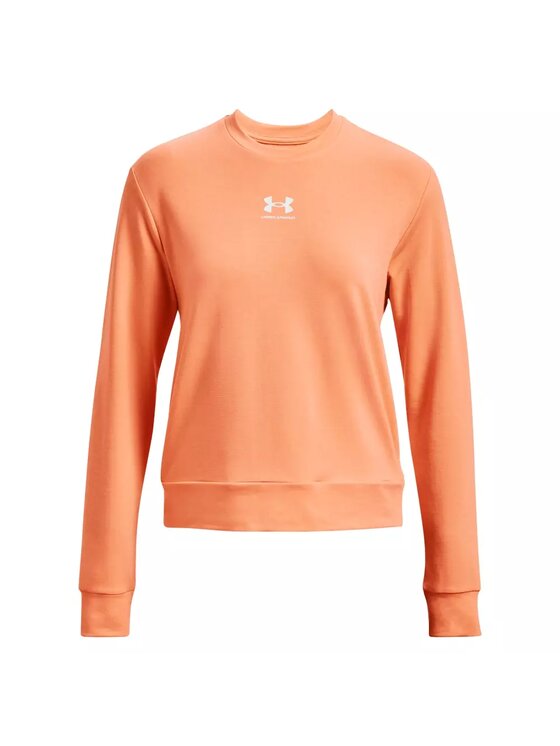 Under Armour Under Armour Bluza Rival Terry Crew Pomarańczowy Regular Fit