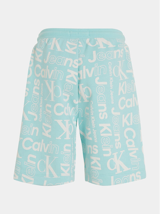 Calvin Klein Jeans Calvin Klein Jeans Športne kratke hlače Inst Ck Aop IB0IB02105 Modra Regular Fit