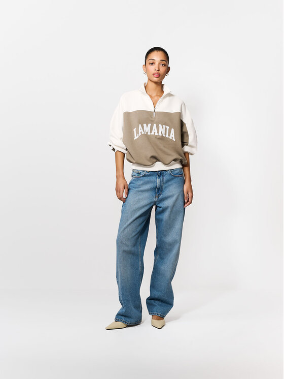 La Mania La Mania Mikina ANDERSON Khaki Active Fit