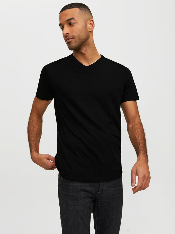 Jack&Jones Majica Basic 12156102 Črna Standard Fit