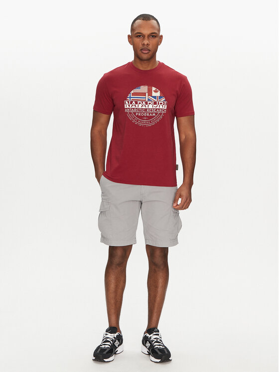 Napapijri Napapijri Тишърт S-Turin NP0A4HQG Червен Regular Fit