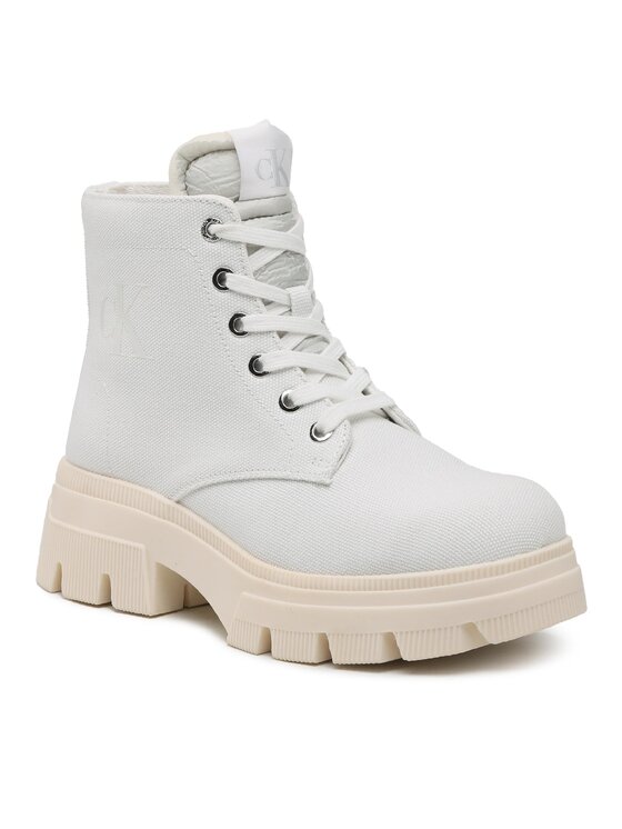 Calvin Klein Jeans Calvin Klein Jeans Ορειβατικά παπούτσια Chunky Boot Vintange Tongue YW0YW00947 Λευκό