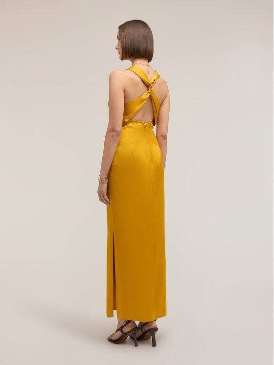 Motivi Motivi Abito da sera 700FQ003595N038 Giallo Slim Fit