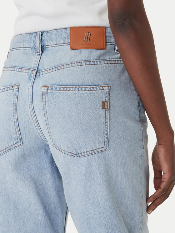 Fracomina Fracomina Jeans hlače FP26SVD005D47103 Svetlo modra Straight Leg