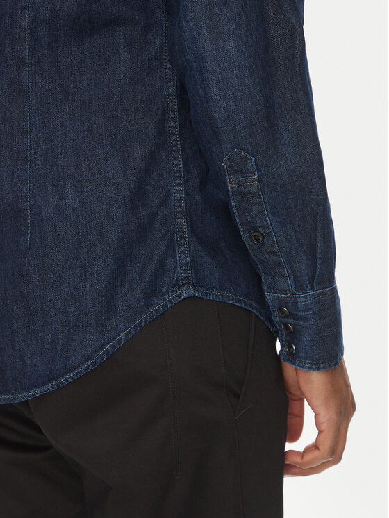 G-Star Raw G-Star Raw džínsová košeľa Dakota D23616-D252 Tmavomodrá Slim Fit
