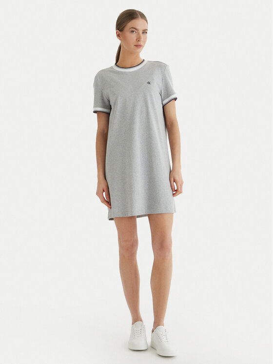 Calvin Klein Jeans Calvin Klein Jeans Každodenné šaty LV047F248G Sivá Relaxed Fit