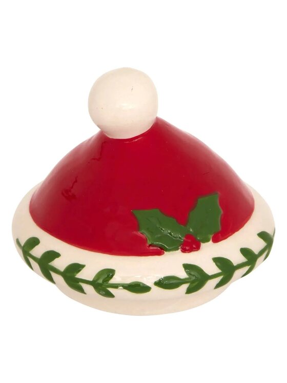 MIAhome MIAhome Pojemnik świąteczny na ciasteczka Santa Claus 23,5x18,5x15,5 cm Czerwony