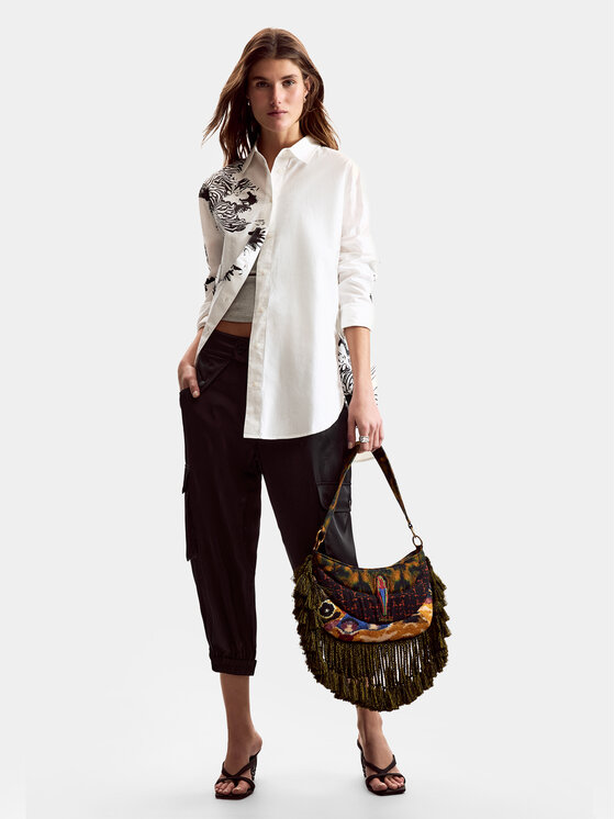 Desigual Desigual Сорочка Orchid Lacroix 26SWCW29 Білий Oversize