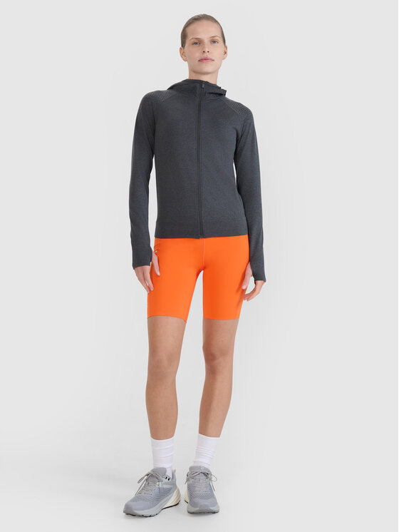4F 4F Bluza techniczna BLAST Szary ciemny Slim Fit