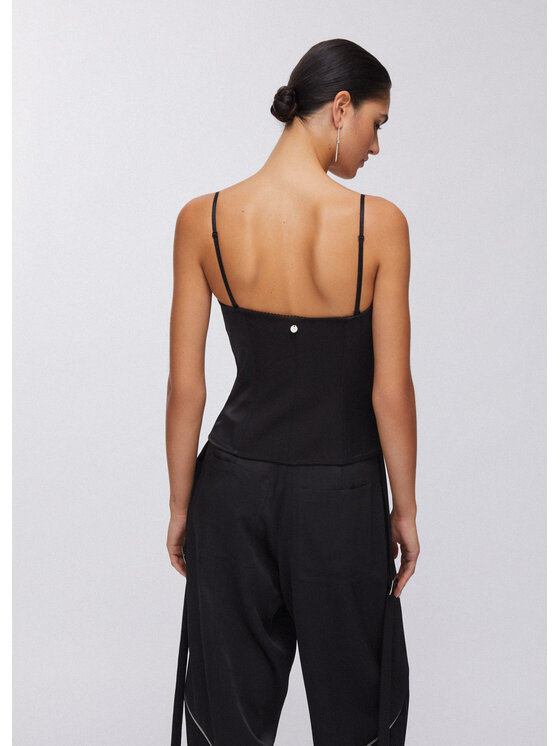 Liu Jo Liu Jo Top PA6051T406622222 Czarny Regular Fit