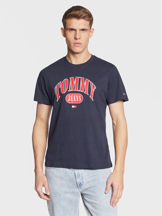 Tommy Jeans T-shirt Entry DM0DM15675 Tamnoplava Regular Fit