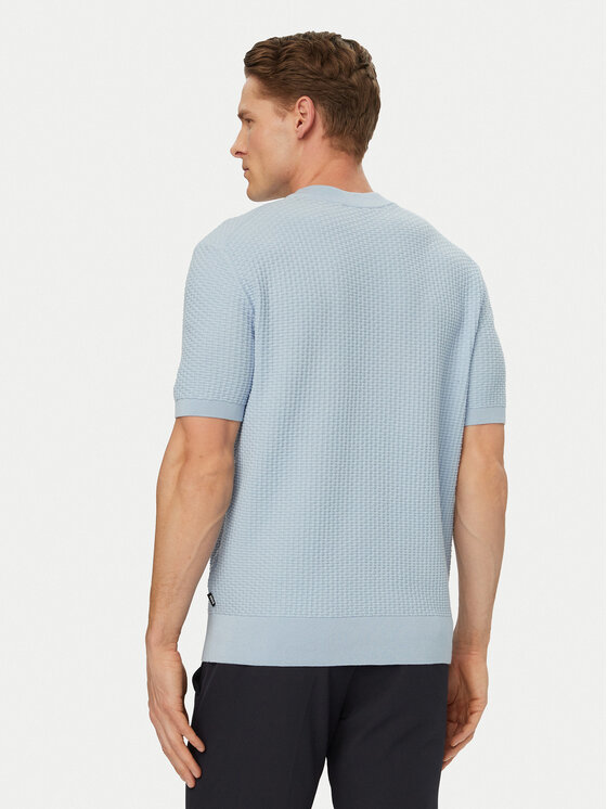 BOSS BOSS Svetr H-Nilton 50560468 Světle modrá Regular Fit