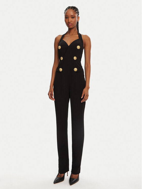 Balmain Balmain Kezeslábas DF1PW145VB00 Fekete Regular Fit