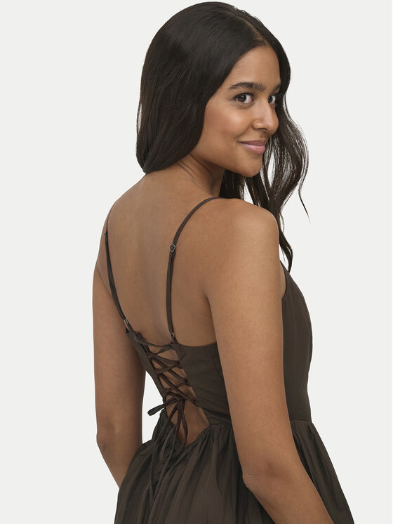 ONLY ONLY Ljetna haljina Likara 15371869 Tamno smeđa Regular Fit