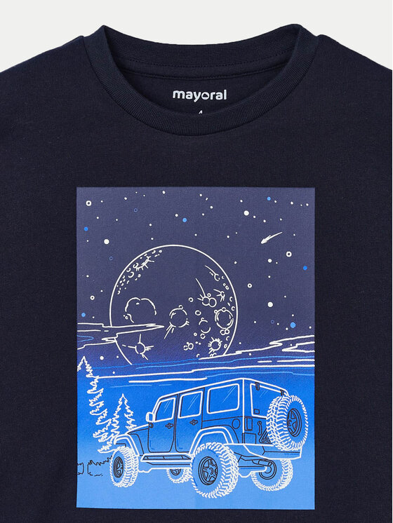 Mayoral Mayoral Μπλουζάκι 4057 Σκούρο μπλε Regular Fit