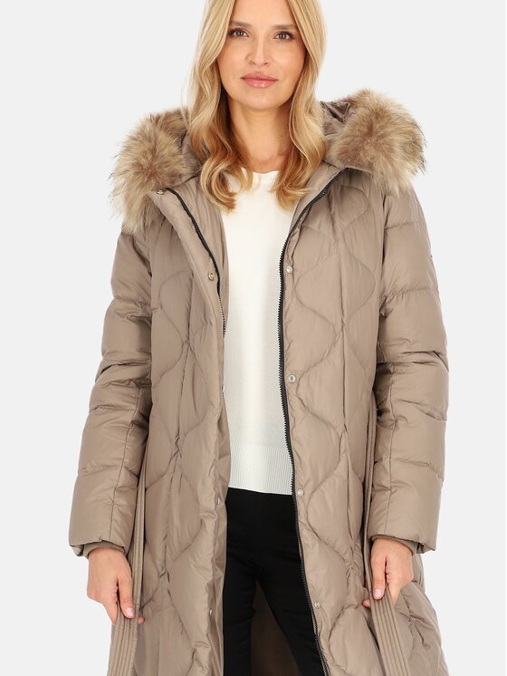 Perso Perso Dámská bunda BLH241012FXR Béžová Regular Fit