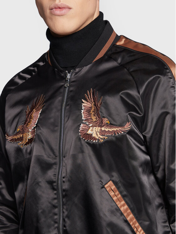 J.Lindeberg J.Lindeberg Μπόμπερ μπουφάν Eagle Varsity FMOW07327 Μαύρο Regular Fit
