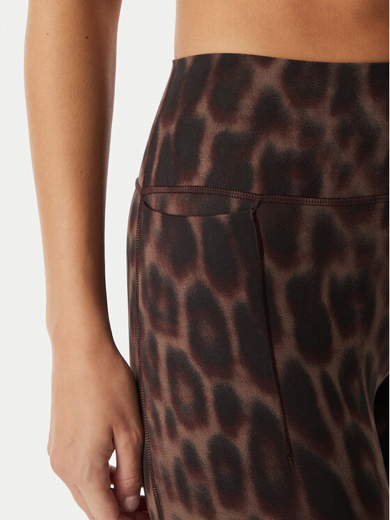 adidas adidas Leggings Optime Power Leopard KF9094 Smeđa Slim Fit