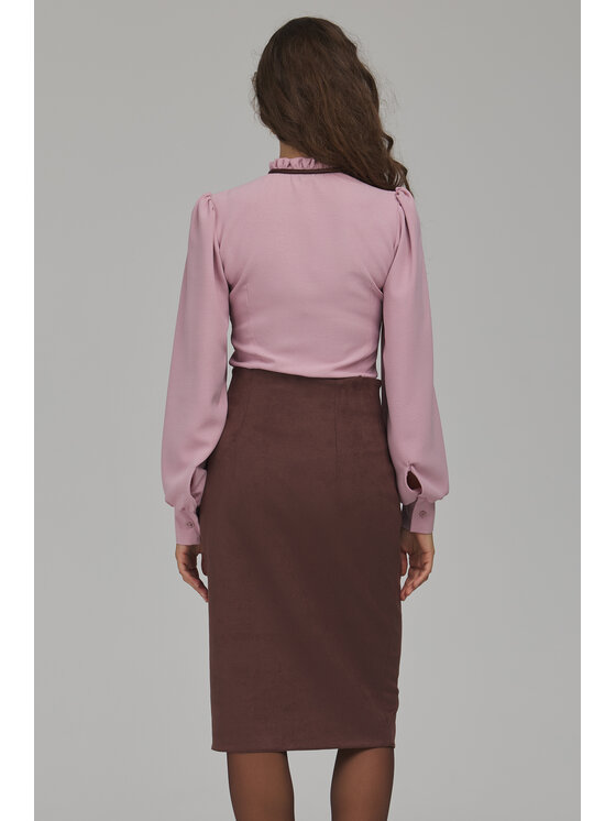 NIFE NIFE Spódnica midi SP89 Brązowy Fitted Fit