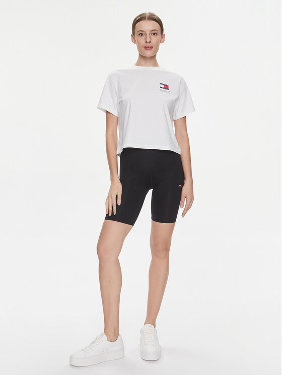 Tommy Hilfiger Tommy Hilfiger Cyklistické šortky Essentials Hw Flag Fitted Short WW0WW41112 Tmavomodrá Skinny Fit