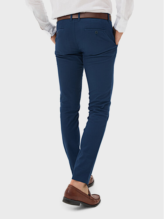 Evenemen Evenemen Chinosy Lukas Niebieski Slim Fit