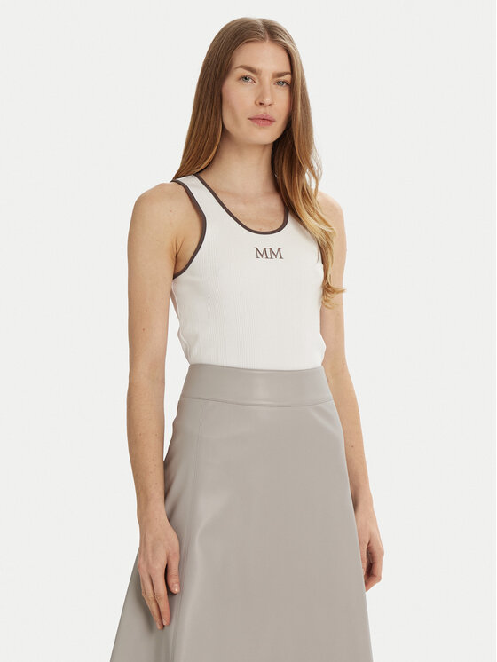 Max Mara Leisure Max Mara Leisure Top Sax 2516941027 Alb Slim Fit