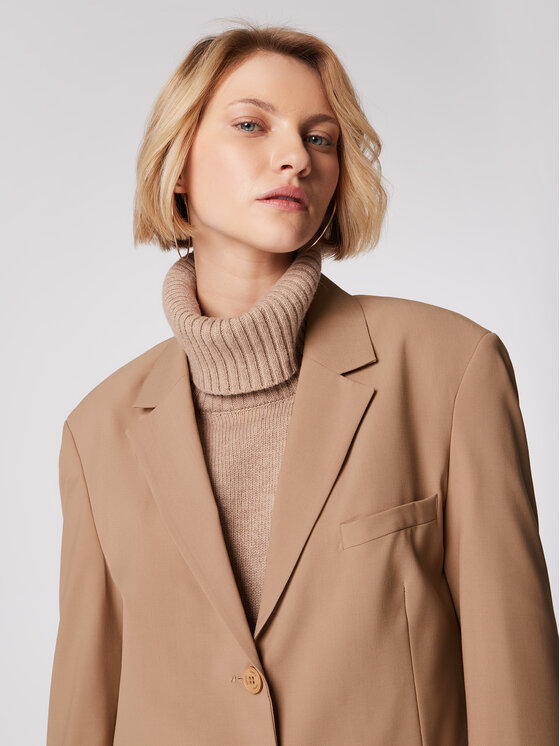 Simple Simple Giacca da abito MKD002 Marrone Regular Fit