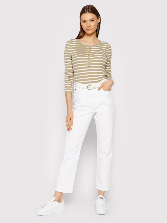 Tommy Hilfiger Palaidinė Henley WW0WW32208 Smėlio Skinny Fit • Modivo.lt