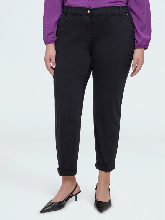 Fiorella Rubino Fiorella Rubino Spodnie materiałowe P712T005165N033 Czarny Regular Fit