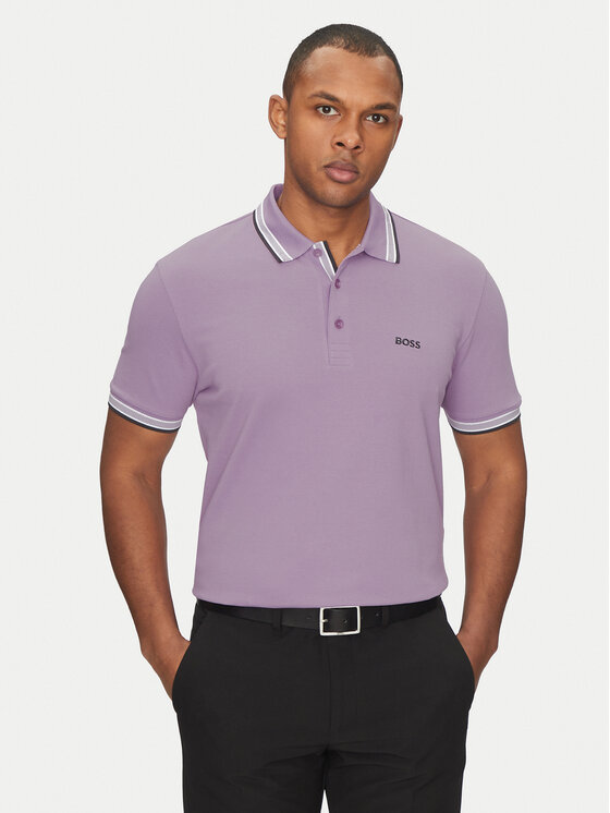 BOSS Polo Paddy 50469055 Viola Regular Fit, taglia : XL