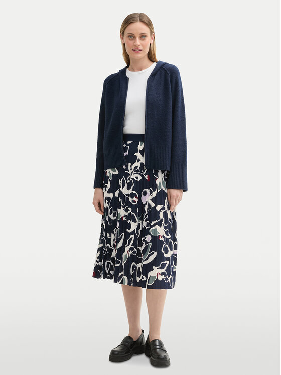 Tom Tailor Tom Tailor Plisuotas sijonas 1043057 Tamsiai mėlyna Regular Fit