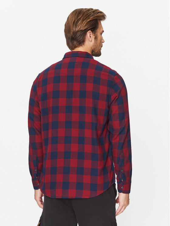 Lee Lee Koszula jeansowa 112341778 Czerwony Regular Fit