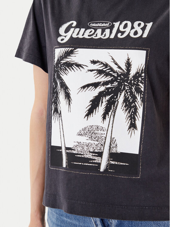 Guess Guess Тишърт W5YI17 I3Z14 Сив Regular Fit