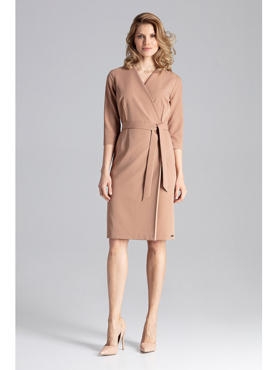 FIGL FIGL Sukienka codzienna M654 Brązowy Regular Fit