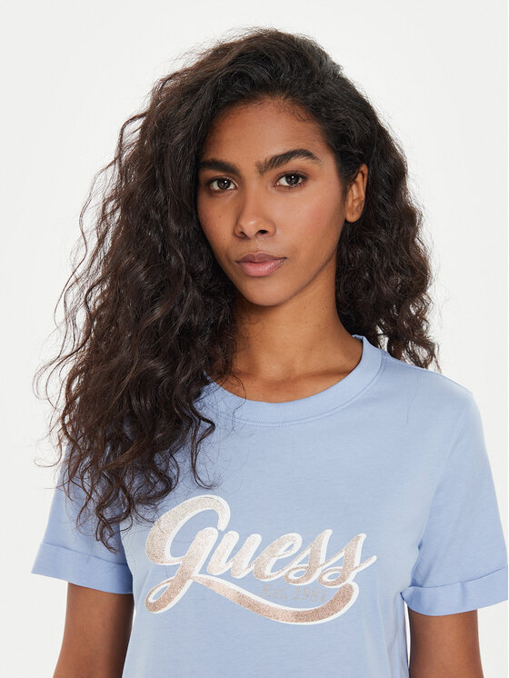 Guess Guess Футболка W4YI09 JA914 Голубий Regular Fit