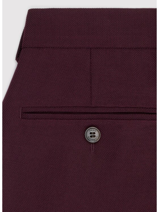Pako Lorente Pako Lorente Spodnie garniturowe P25SF-6G-003 Bordowy Super Slim Fit