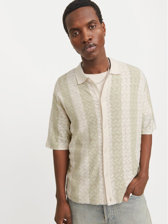 Jack & Jones Jack & Jones Cămașă Tyler 12272863 Écru Loose Fit