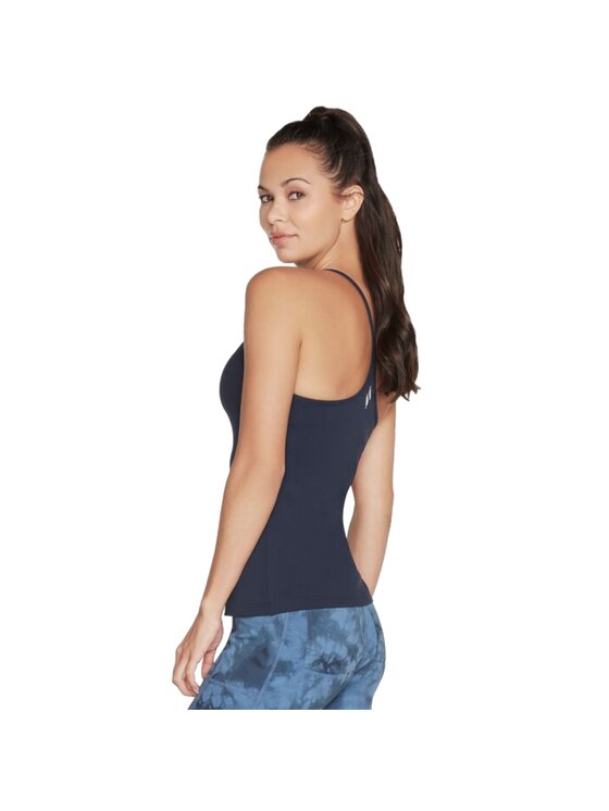 Skechers Skechers T-shirt Skechers Go Walk Racerback Shelf Bra Cami Blu scuro Slim Fit
