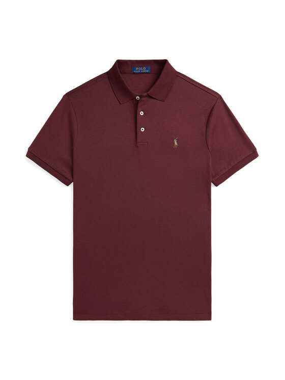 Polo Ralph Lauren Polo Ralph Lauren Polo majica 710704319173 Bordo rdeča Custom Slim Fit