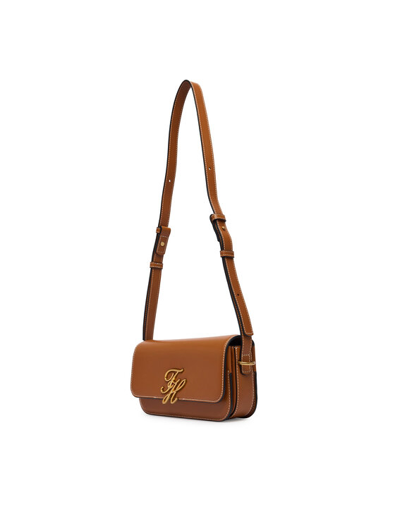 Tommy Hilfiger Tommy Hilfiger Дамска чанта Th Script Flap Crossover AW0AW18399 Кафяв