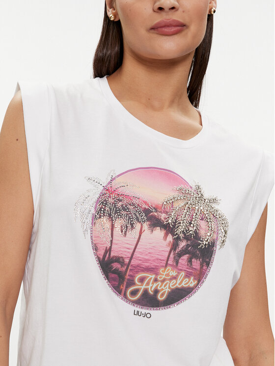 Liu Jo Liu Jo Тишърт MA4332 J5003 Бял Regular Fit