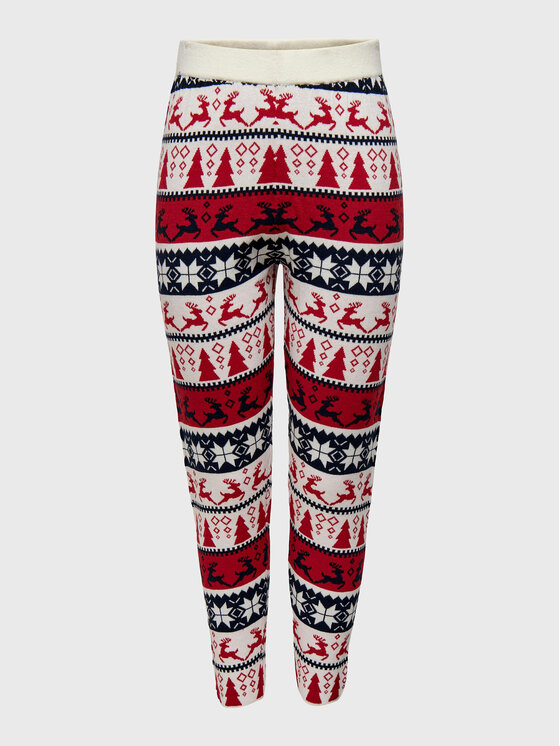 ONLY ONLY Πλεκτό παντελόνι Xmas 15272171 Έγχρωμο Regular Fit