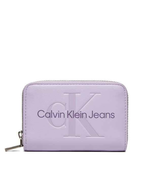 Calvin Klein Jeans Majhna ženska Denarnica Zip Around Mono K60K612255 Vijolična