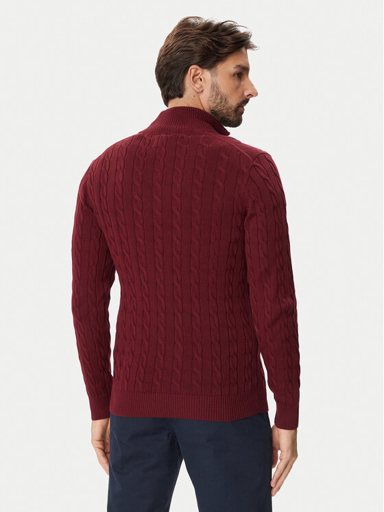 Gant Gant Sweter 8050603 Bordowy Regular Fit