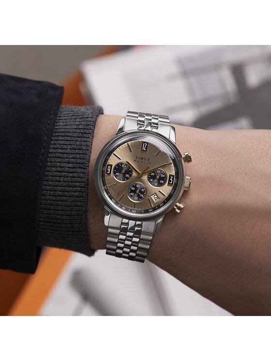 Timex Timex Zegarek TW2W60100 Srebrny
