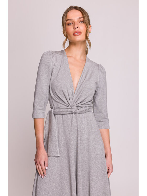 Stylove Stylove Večerní šaty S404 Šedá Premium Fit