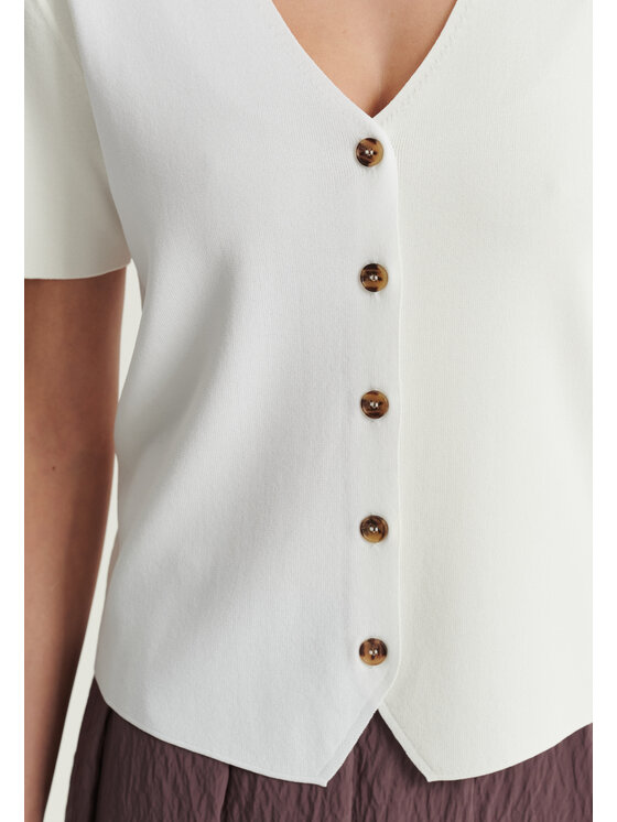 TATUUM TATUUM Sweter KERMIZA Kremowy Classic Fit
