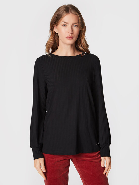 Olsen Bluză Hannah 11104438 Negru Regular Fit