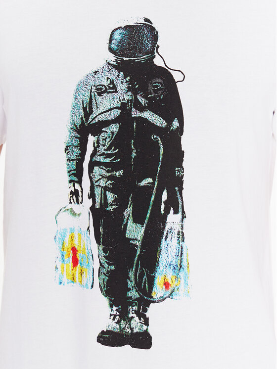 T-shirt Saceman M3GI79 K9RM3 Bianco Regular Fit