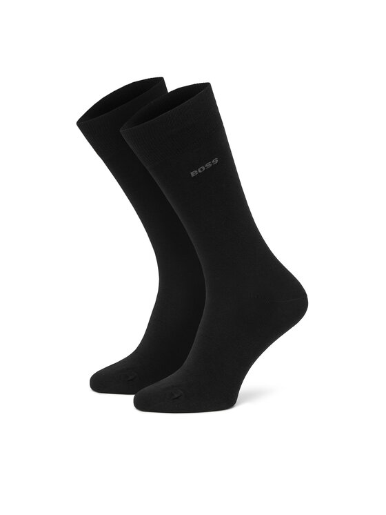BOSS BOSS 2er-Set hohe Herrensocken 2P RS Monogram CC 50515141 Schwarz